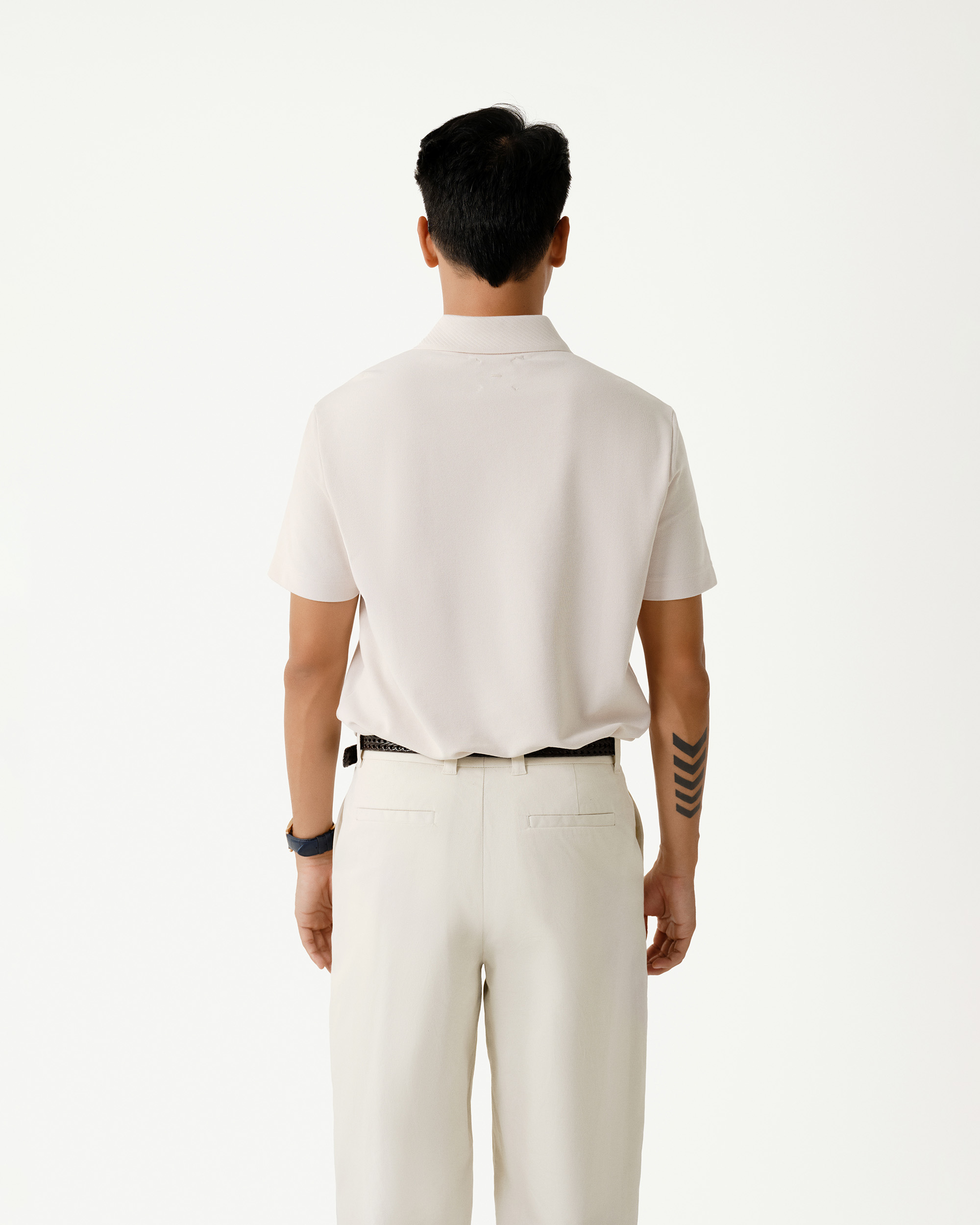 Mô tả Áo Polo Nam Tay Ngắn Vải S.Café Bo Cổ Gân Form Fitted - Routine 10S25POL028 - 6
