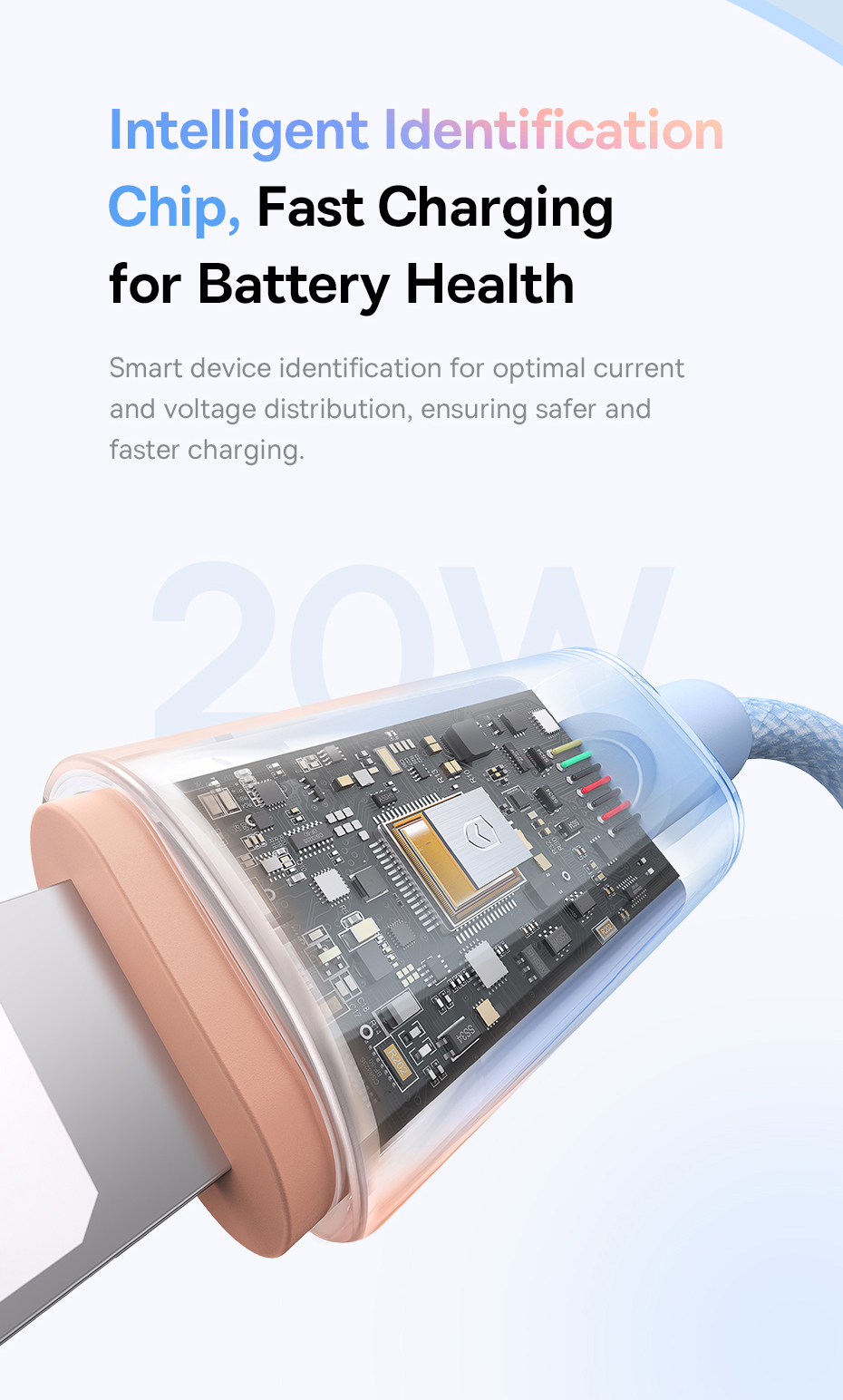 Mô tả Dây cáp sạc nhanh Baseus Discolor Type C sang iP 20W cho Phone 11 12 13 14 Pro max Cáp truyền dữ liệu chính hãng 1m 2m - 4