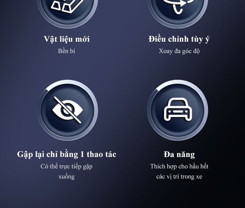 Mô tả Kẹp điện thoại xoay gắn ô tô MYT Giá đỡ điện thoại xoay 360 độ cao cấp gắn kính chiếu hậu bảng điều khiển xe hơi - 3