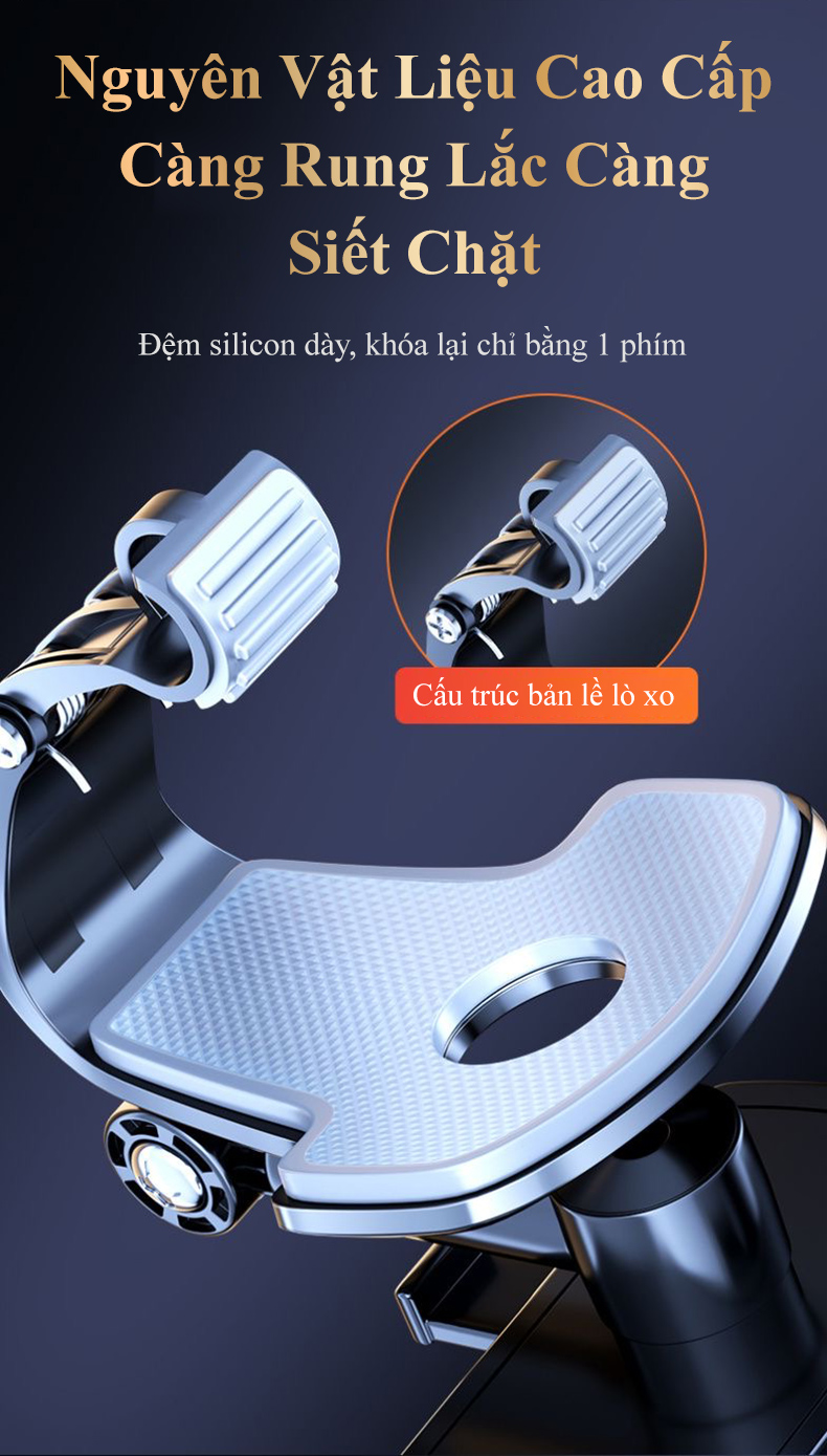 Mô tả Kẹp điện thoại xoay gắn ô tô MYT Giá đỡ điện thoại xoay 360 độ cao cấp gắn kính chiếu hậu bảng điều khiển xe hơi - 7