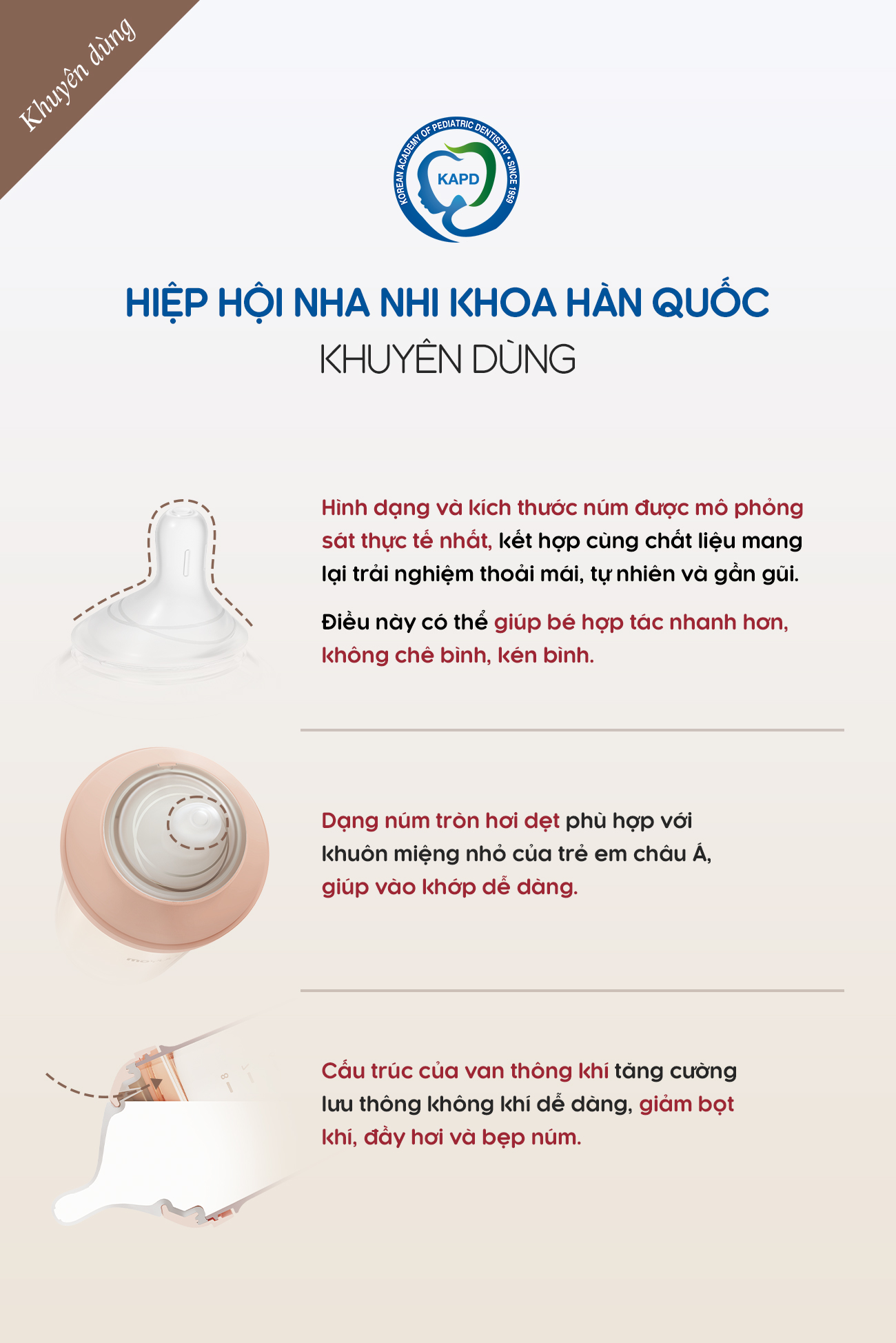 Mô tả Bình sữa Moyuum PPSU Mov.aa - 250ml - Bản trơn - 4