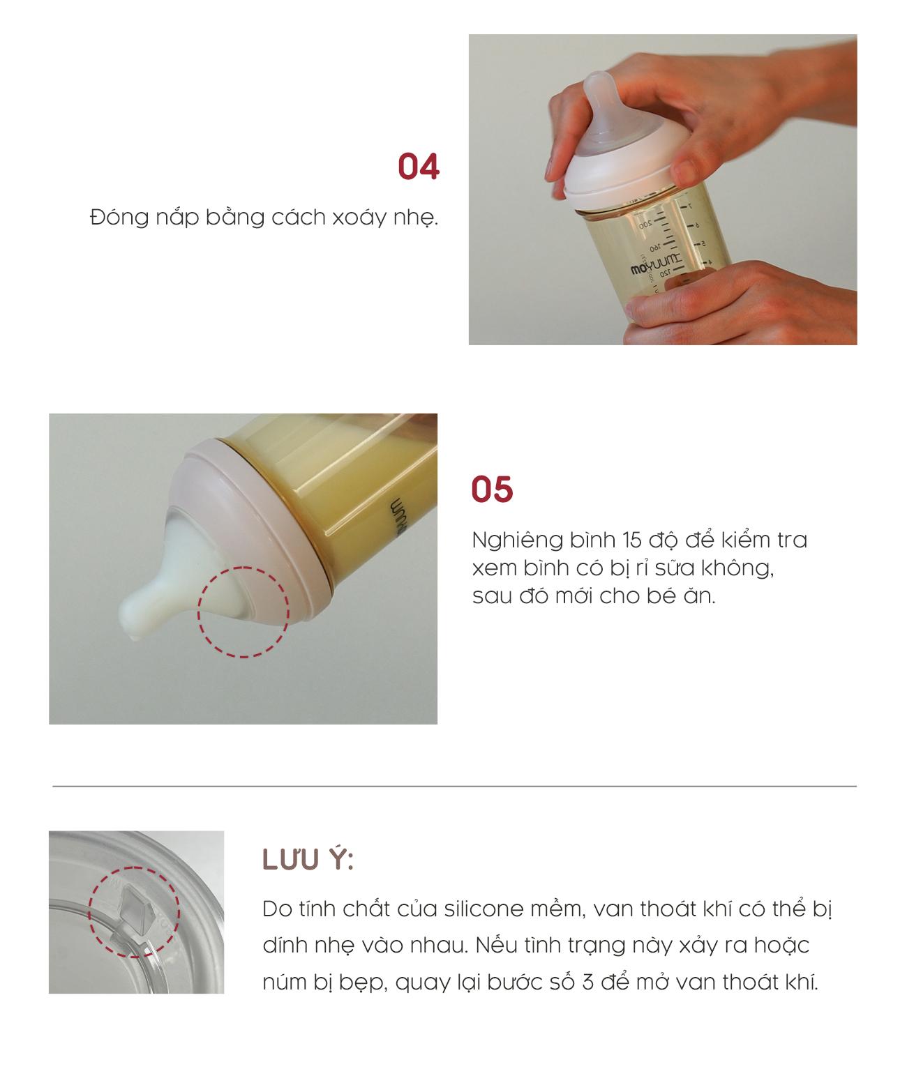 Mô tả Bình sữa Moyuum PPSU Mov.aa - 250ml - Bản trơn - 7