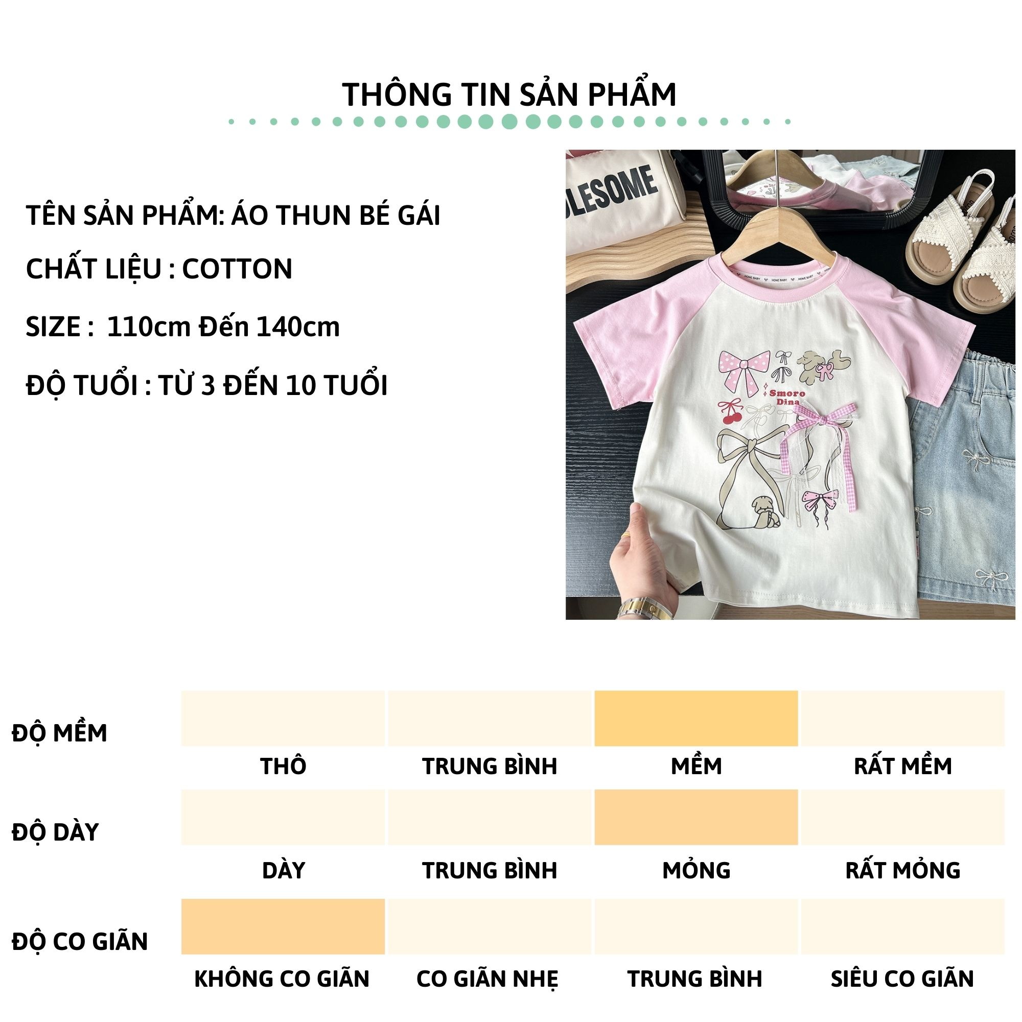 Mô tả Áo thun ngắn tay bé gái 27Kids KACADY họa tiết dễ thương cotton hè nữ cho trẻ 2-10 tuổi GSTS6 - 2