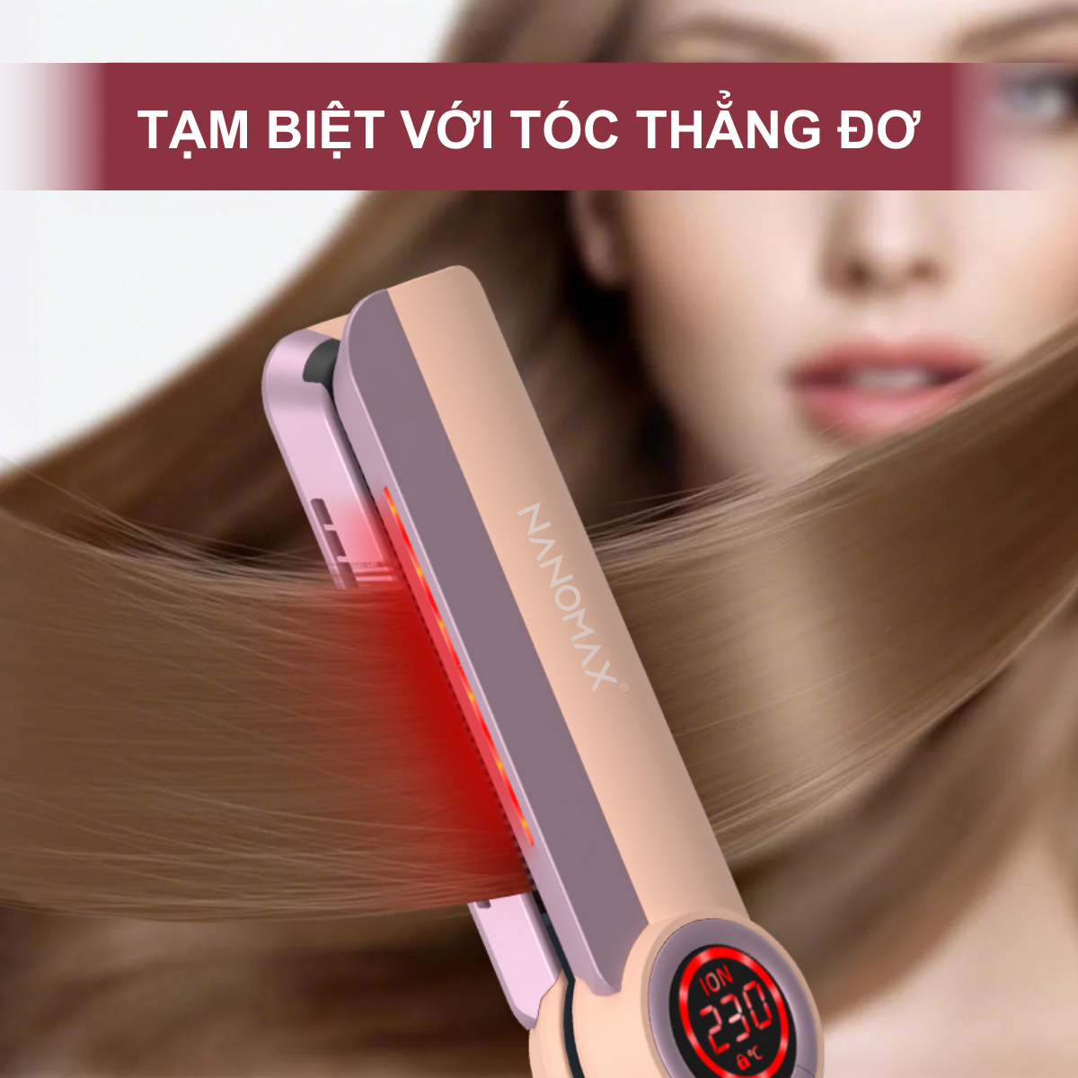 Mô tả Máy Uốn Duỗi Tóc Cao Cấp Nanomax SM-868, 3in1 Vừa Uốn Duỗi Vừa Chải Tơi Tóc, Nẹp Máy Ceramic Gắn Lược Tháo Rời - 6