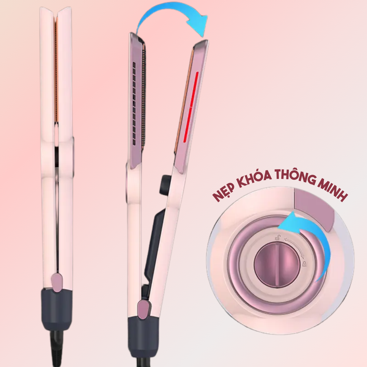 Mô tả Máy Uốn Duỗi Tóc Cao Cấp Nanomax SM-868, 3in1 Vừa Uốn Duỗi Vừa Chải Tơi Tóc, Nẹp Máy Ceramic Gắn Lược Tháo Rời - 8
