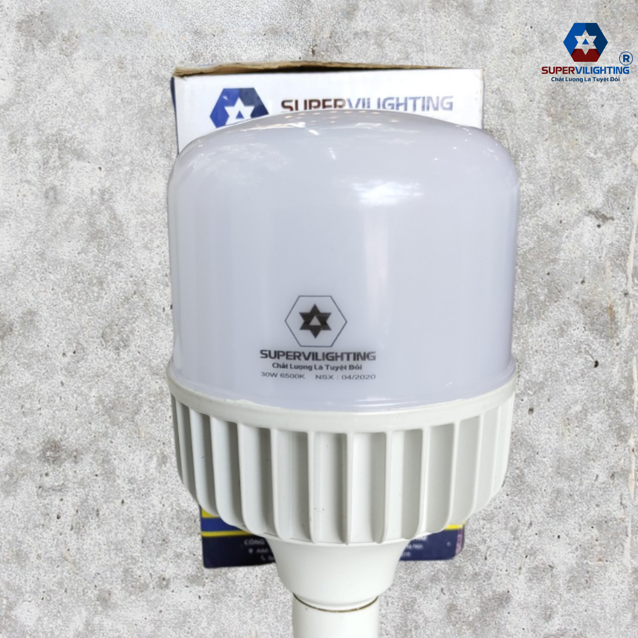 Mô tả Bóng đèn led tiết kiệm điện buld trụ 30w trụ nhôm siêu sáng bảo hành 24 tháng - 2