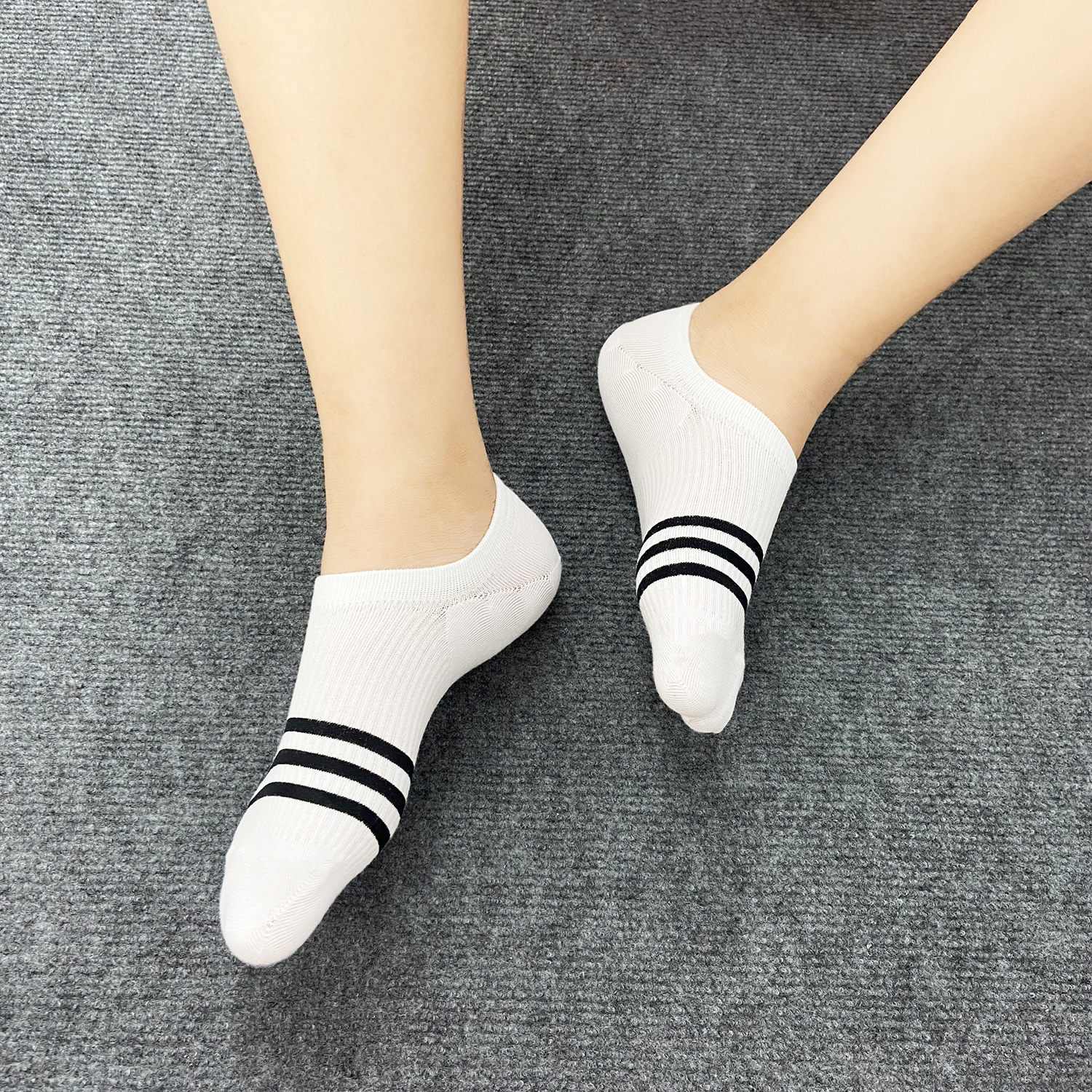 Mô tả tất cổ lười hài giấu giày nam nữ cao cấp RANO chống tuột phối sọc không hôi chân CB_LUOI3SOC - 5
