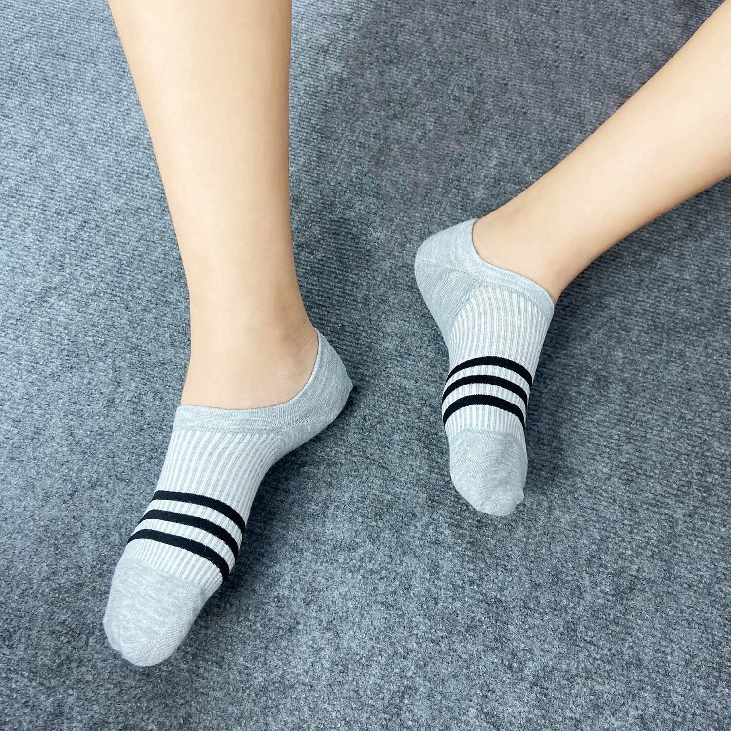 Mô tả tất cổ lười hài giấu giày nam nữ cao cấp RANO chống tuột phối sọc không hôi chân CB_LUOI3SOC - 6