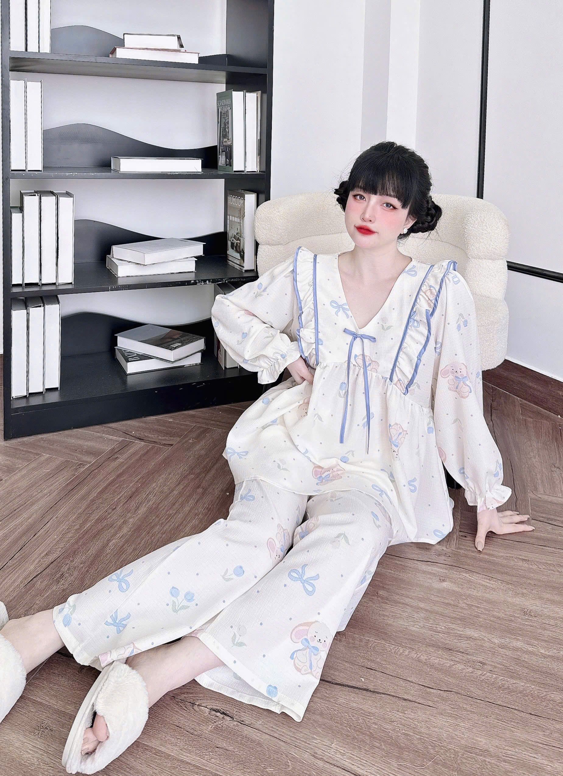 SOJUN Bộ Dài Xốp Babydoll