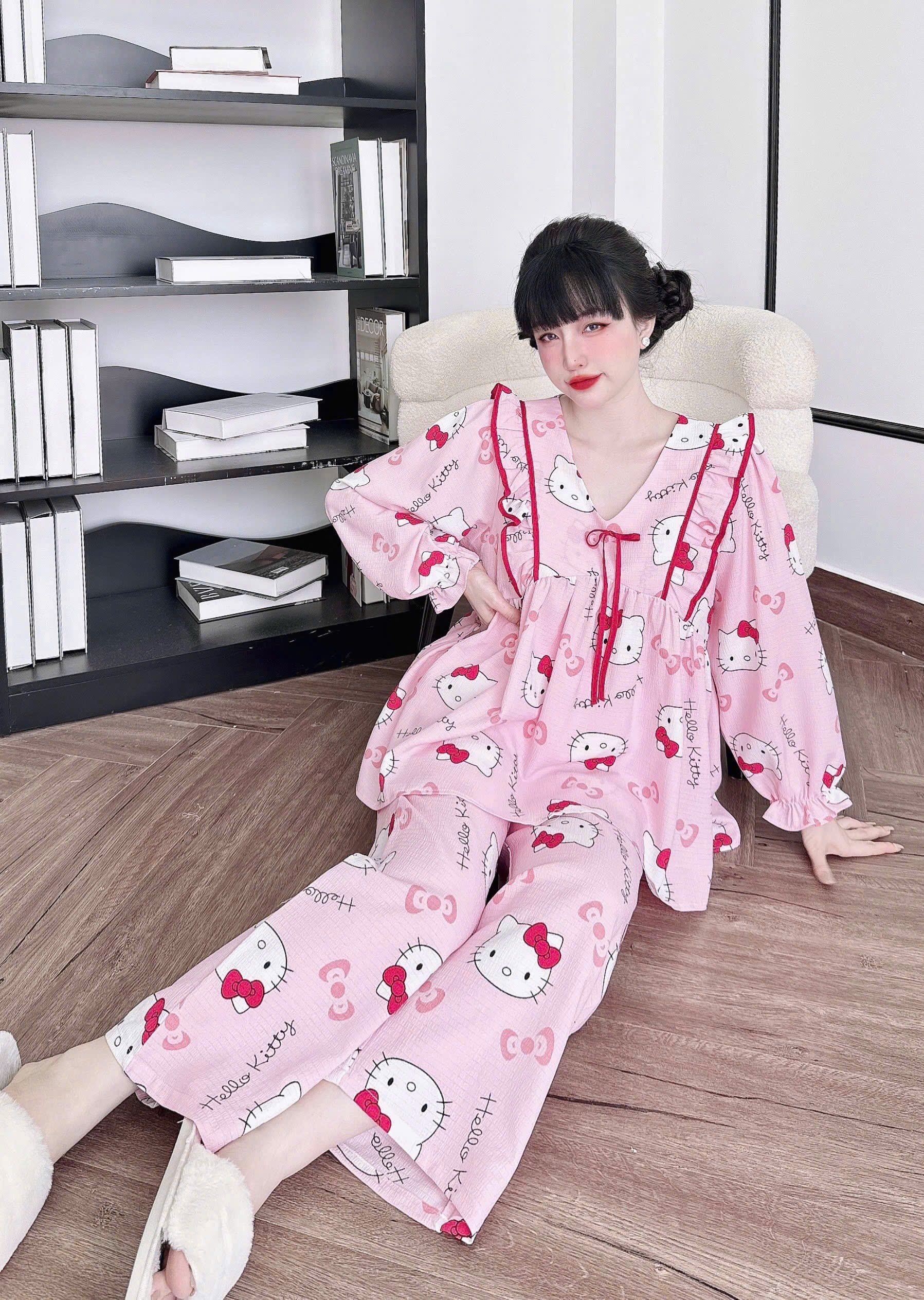 Bộ Đồ Ngủ Dài Nữ