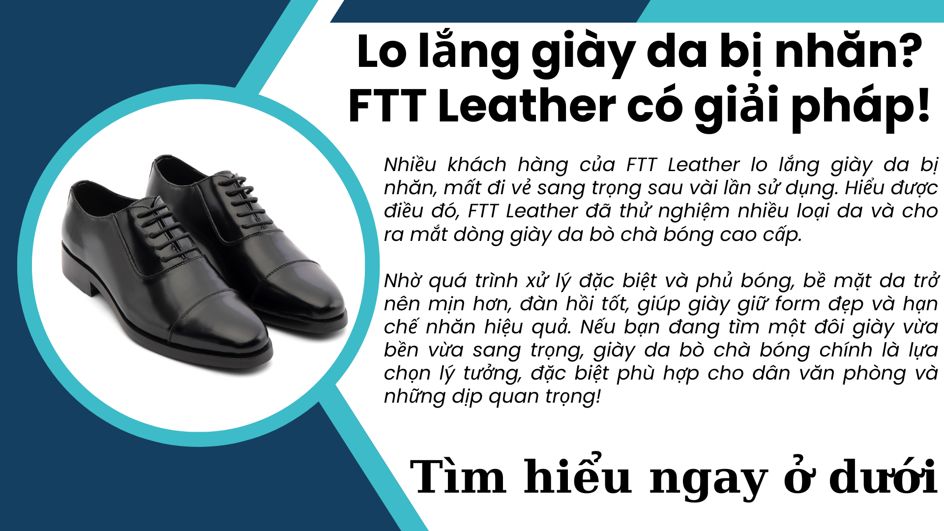 Mô tả Giày Da Bò Chà Bóng Chống Nhăn Oxford Captoe FTT Leather, Đế Cao Cấp Chống Trơn, Màu Đen/Nâu - F0302 - 1