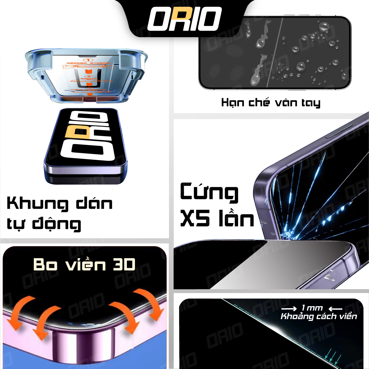Kính Cường Lực iPhone KK siêu cứng 4D full màn cao cấp chống va đập mạnh hạn chế vân tay vuốt mượt – ảnh mô tả chi tiết 1