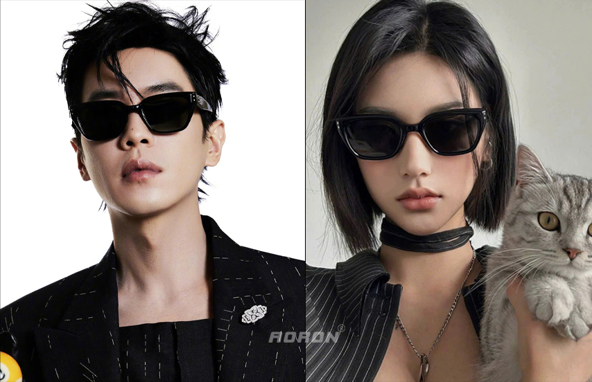 Mô tả Kính Râm Nam Nữ AORON Tròng Phân Cực Chống Tia UV Dáng Chữ Nhật Trendy Gọng TR90 Chống Gãy, Thiết Kế Cá Tính AK231 - 2