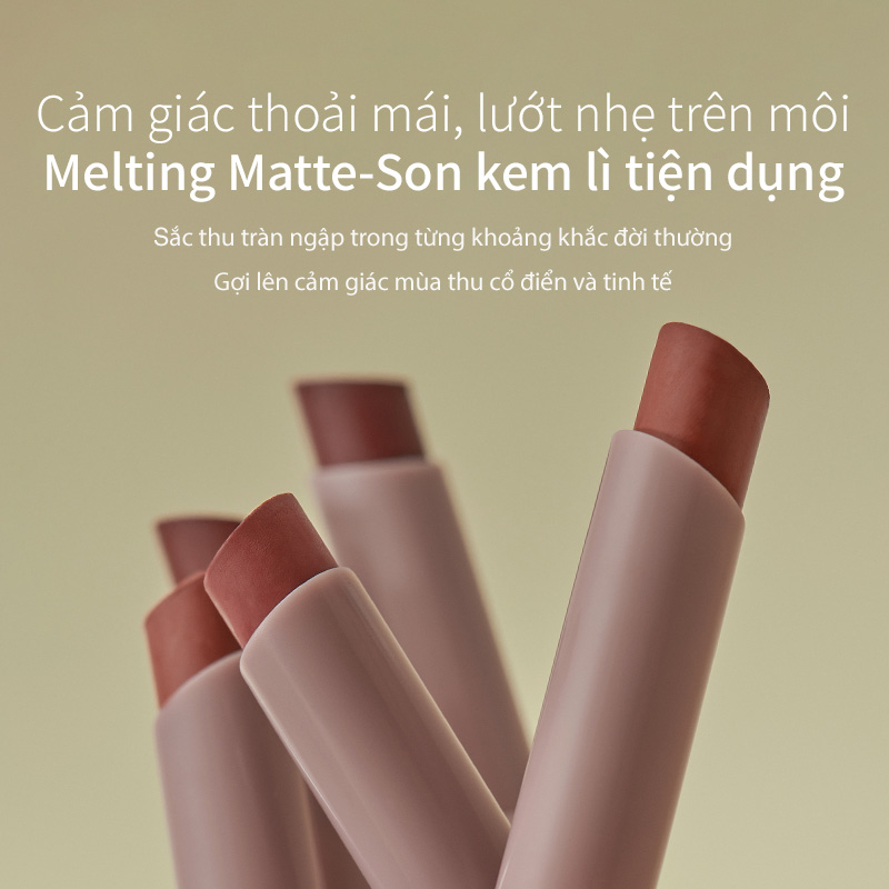 Mô tả Son Thỏi Lì hince Slim Stick Melting Matte 1.6g - 3