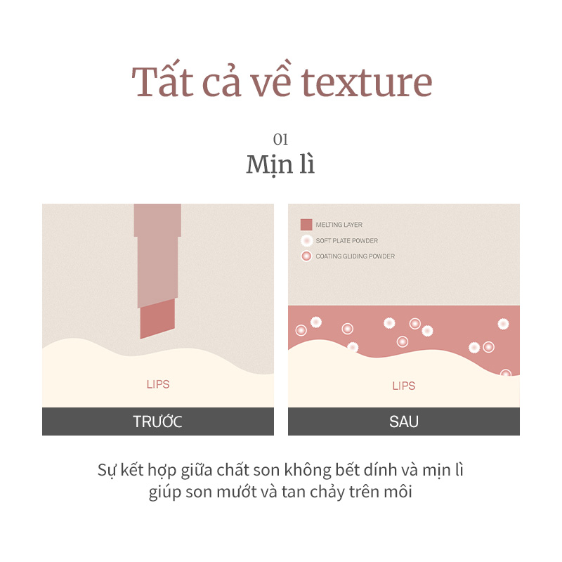 Mô tả Son Thỏi Lì hince Slim Stick Melting Matte 1.6g - 4