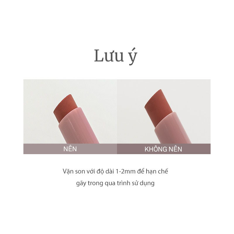 Mô tả Son Thỏi Lì hince Slim Stick Melting Matte 1.6g - 9
