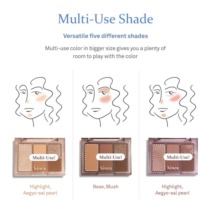 Mô tả Bảng Phấn Mắt 5 Màu hince All-Round Eye Palette 6.4g - 8