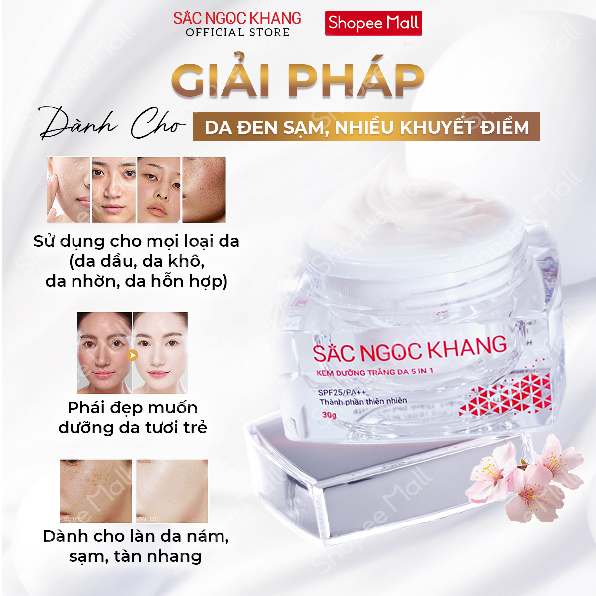 Mô tả Kem dưỡng da Ban Ngày Sắc Ngọc Khang 5in1 30g - 4