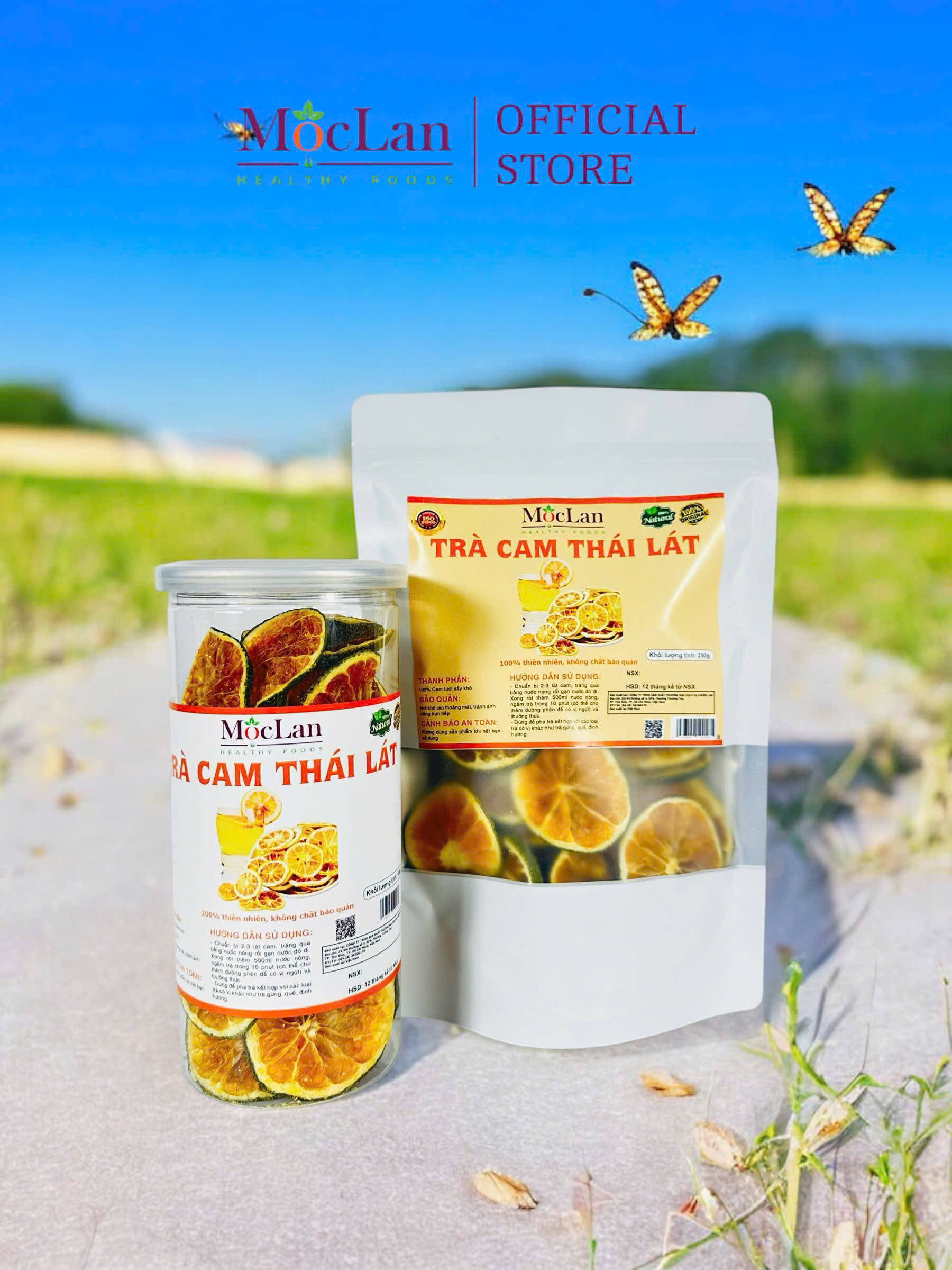 Mô tả Trà Cam sấy thái lát Mộc Lan, bổ sung vitamin C, chống oxy hóa, tăng sức đề kháng - 100g - 1