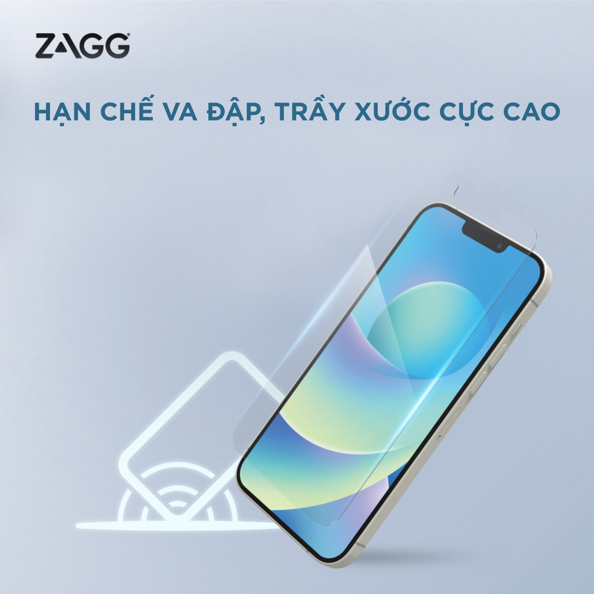 Mô tả Kính Cường Lực ZAGG GLASS, Bảo Vệ Mạnh Mẽ, Hạn Chế Va Đập, Trầy Xước dành cho iPhone X/XS/11Pro/13/14/15/16 - 2