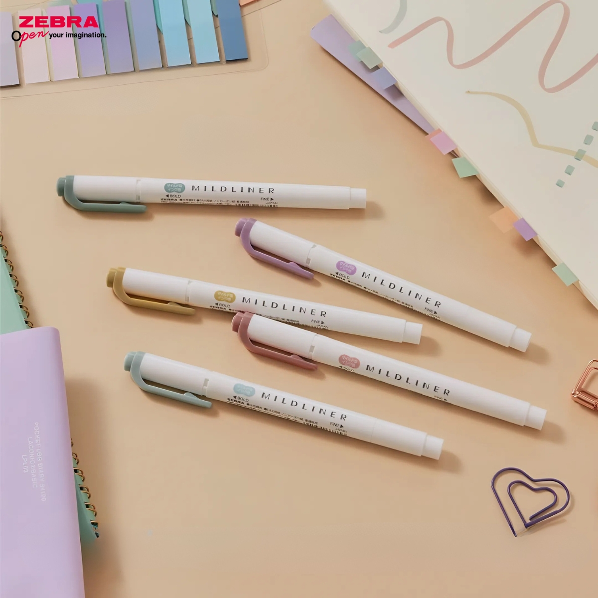 Mô tả Bút Dạ Quang Highlight Zebra Mildliner WKT7 35 Màu - Đầu Bút Dạ Quang 1.0mm - 1.4mm - [Chính Hãng] 1 Cây - 1