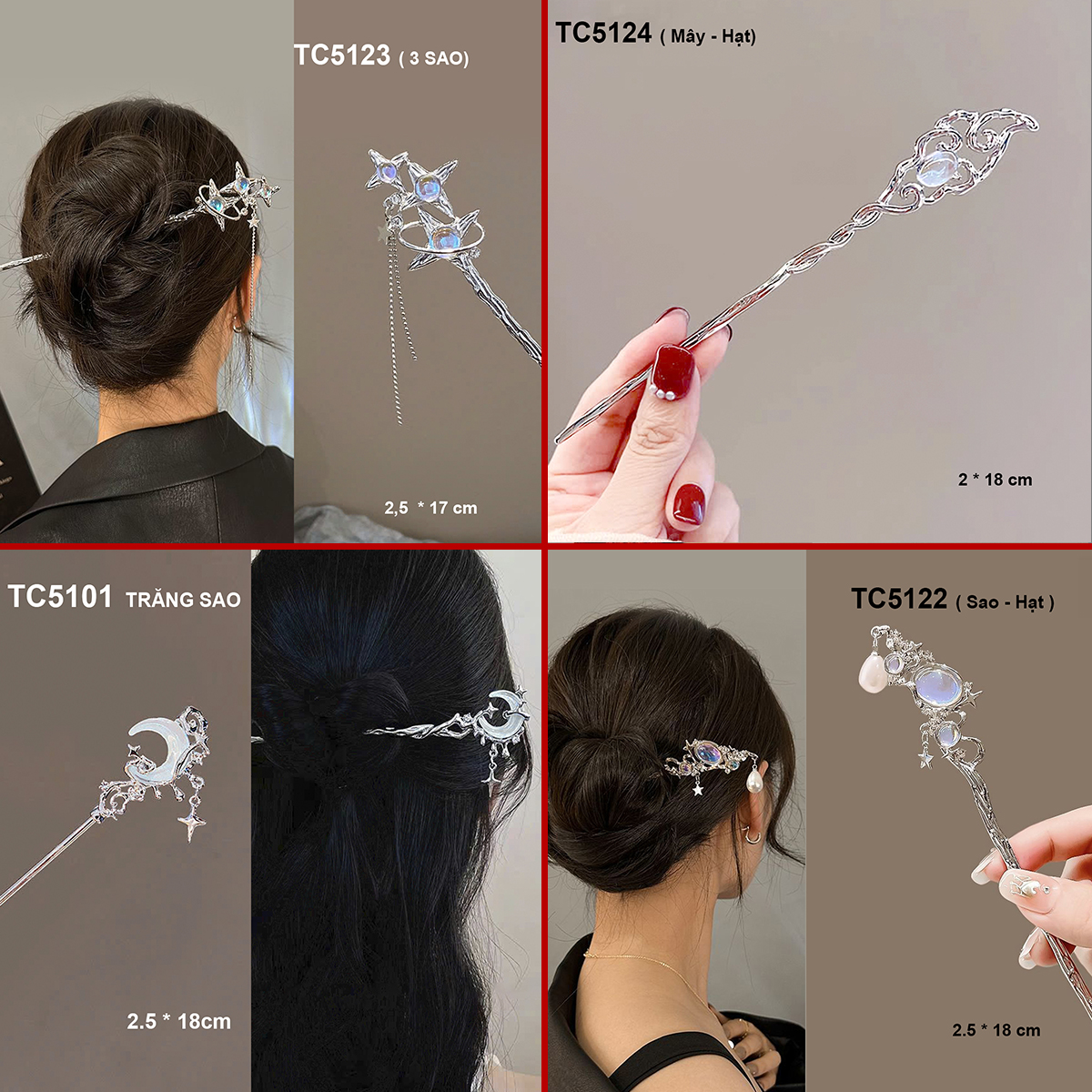 Mô tả GOTI Trâm Cài Tóc Búi Hoa Lá Thanh Lịch Phong Cách Cổ Trang, Hiện Đại Dành Cho Nữ TC5099 - 1