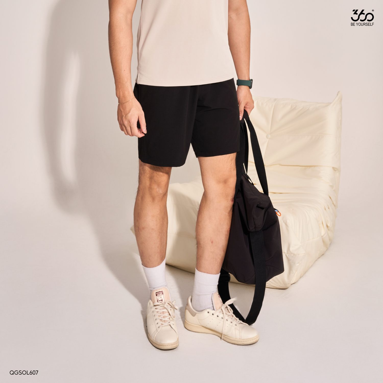 Mô tả Quần đùi nam thể thao 360 Boutique quần short gió chạy bộ tập gym đi biển mặc nhà thoải mái QSGOL607 - 1