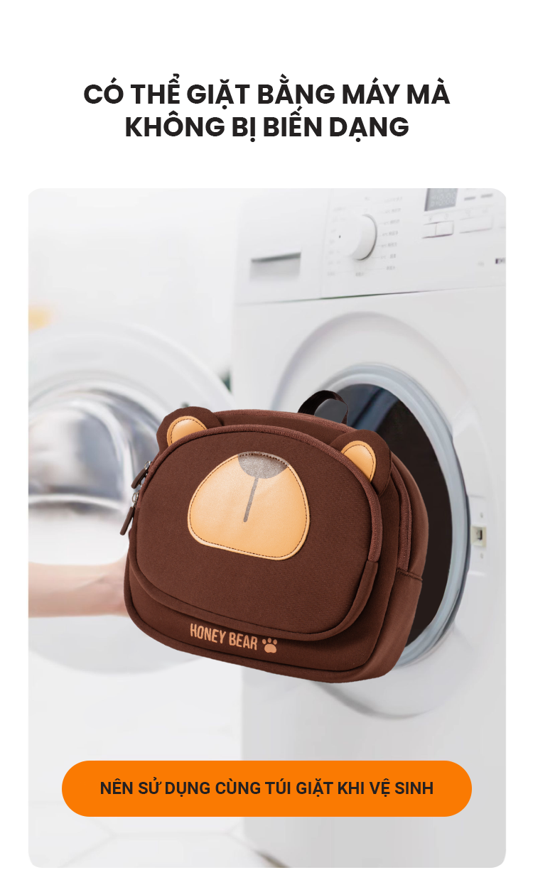 Mô tả Balo trẻ em từ 2 đến 5 tuổi hình gấu 1989KIDS cặp cho bé mẫu giáo chất liệu mềm mại,siêu nhẹ 290gram,balo cute - 2
