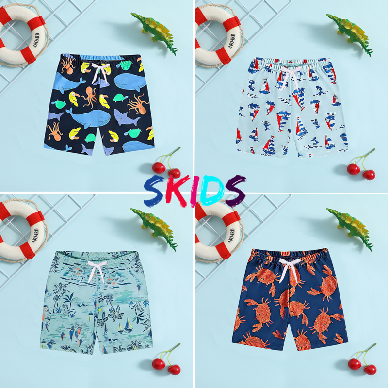 Mô tả Quần bơi cho bé trai SKIDS quần đùi đi biển cho bé 2 đến 10 tuổi họa tiết đáng yêu - 1