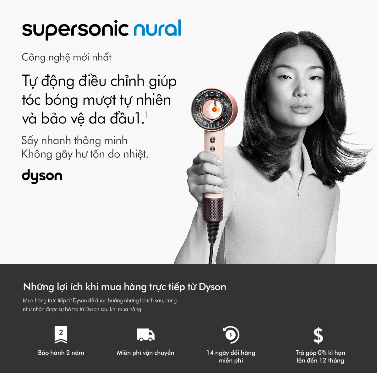 Mô tả Máy sấy tóc Dyson Supersonic ™ HD16 Nural (Ceramic Pink) - 1