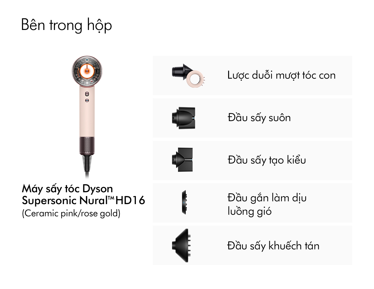 Mô tả Máy sấy tóc Dyson Supersonic ™ HD16 Nural (Ceramic Pink) - 2