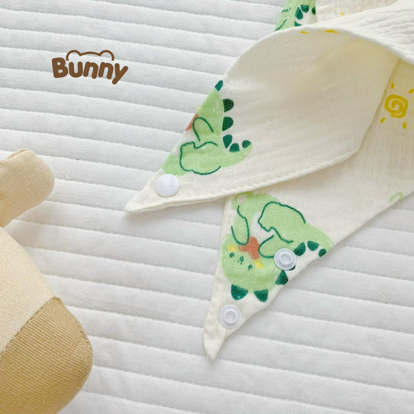 Mô tả - Khăn yếm xô tam giác organic 6 lớp / khăn 2 cúc bấm cho Bé - Khăn yếm - 3