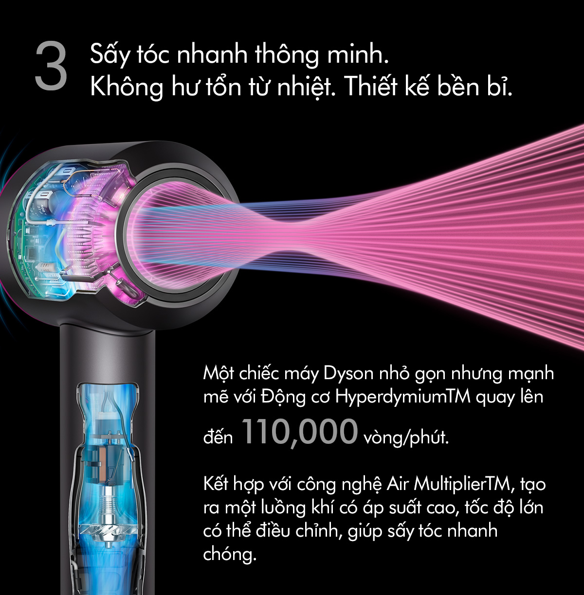 Mô tả Máy sấy tóc Dyson Supersonic ™ HD16 Nural (Ceramic Pink) - 9