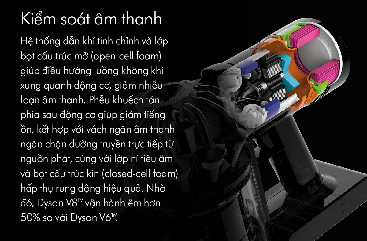Mô tả Máy hút bụi không dây Dyson V8 ™ Absolute (Xám Bạc) - 10