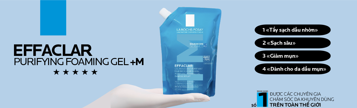 Mô tả Gel rửa mặt cho da dầu nhạy cảm La Roche-Posay Effaclar Foaming Gel 400ml (Túi refill) - 6