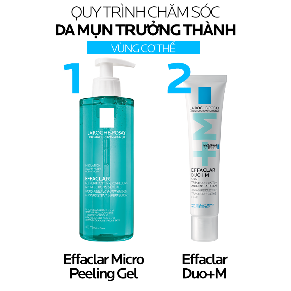 Mô tả Gel rửa mặt và tắm La Roche Posay Effaclar Micro-Peeling Purifying Gel 400ml - 5