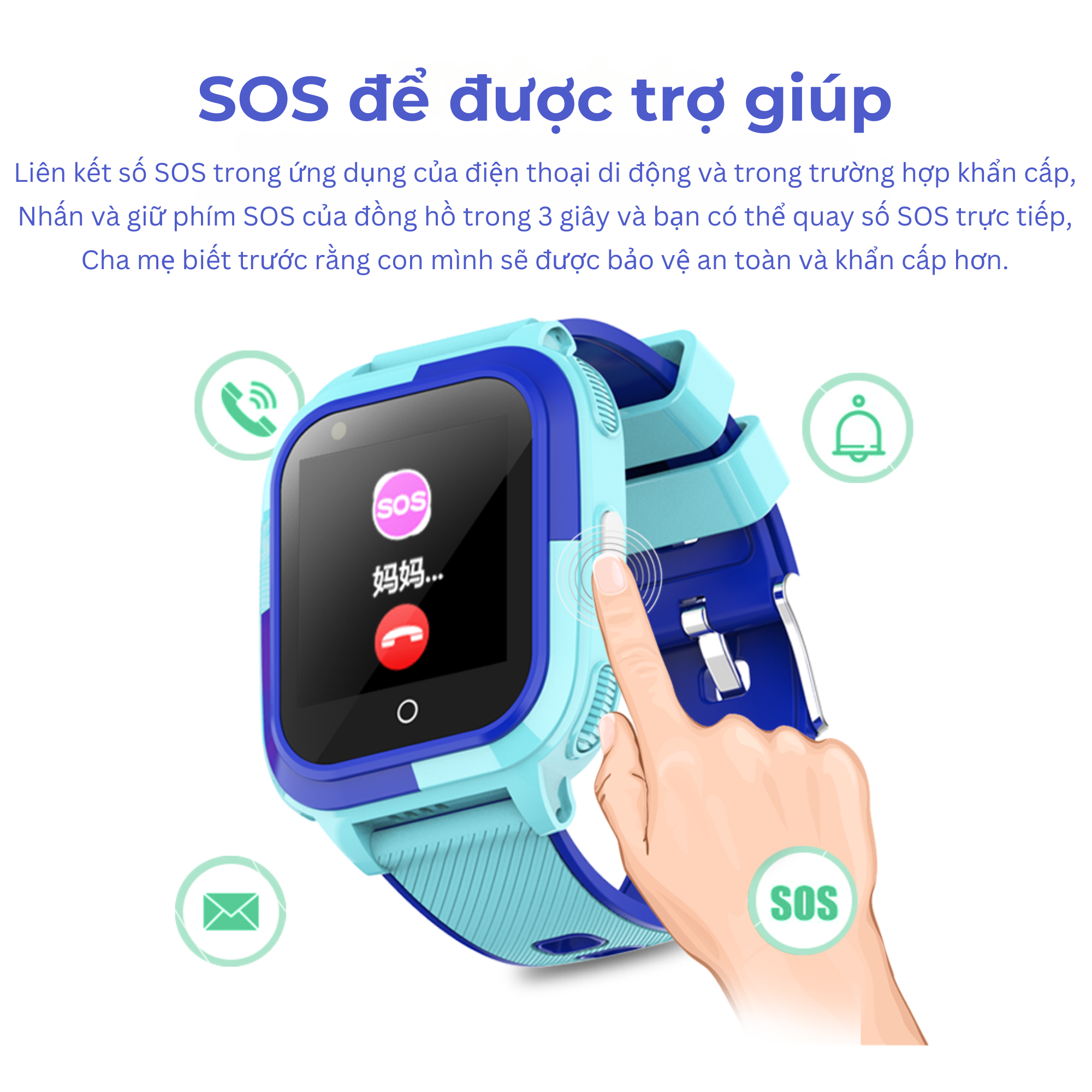 Mô tả Đồng hồ thông minh trẻ em Manigo MF56 định vị lắp sim nghe gọi call video bảo hành đổi mới 12 tháng - 3