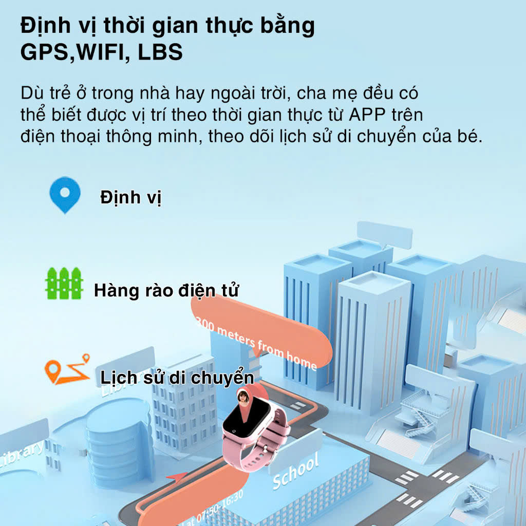 Mô tả Đồng hồ thông minh trẻ em MANIGO M05 định vị nghe gọi 2 chiều call video cảnh báo BH 12 tháng - 3