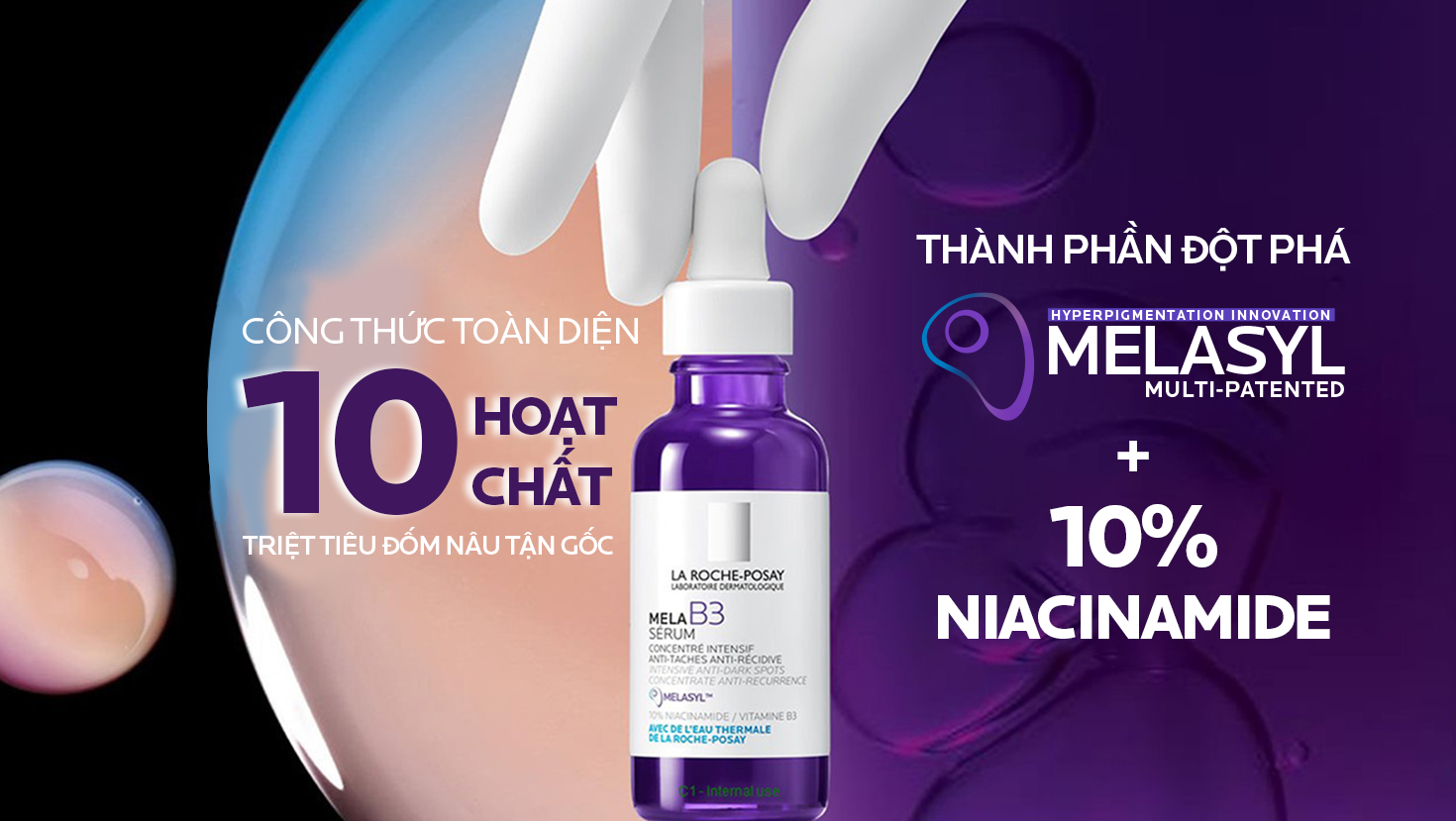 Mô tả Dưỡng chất giảm thâm nám và dưỡng sáng toàn diện La Roche-Posay Mela B3 serum 30ml - 3