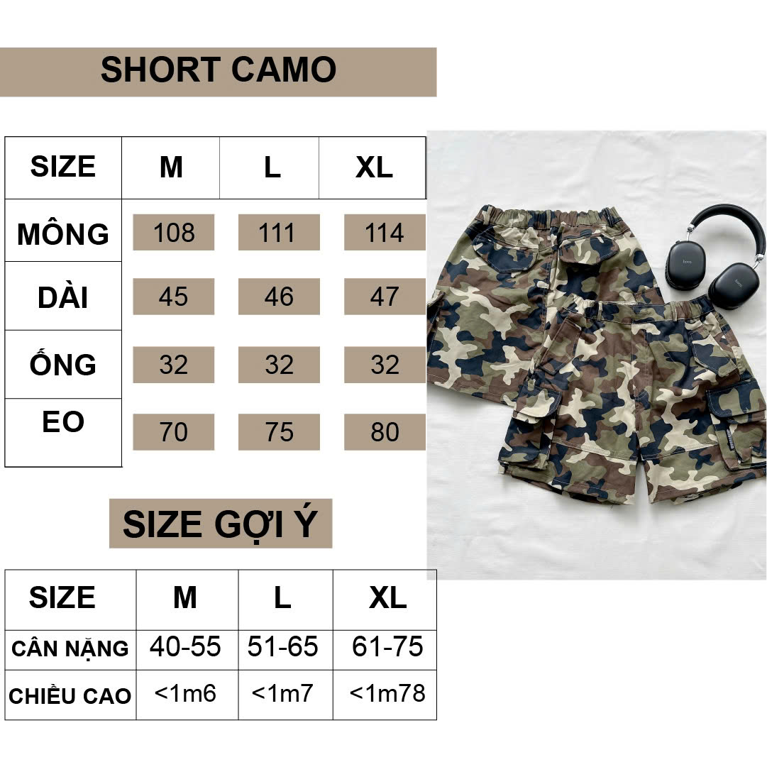 Short Túi Hộp RẰN RI - Quần Short Kaki túi hộp màu Xanh ống rộng form ...