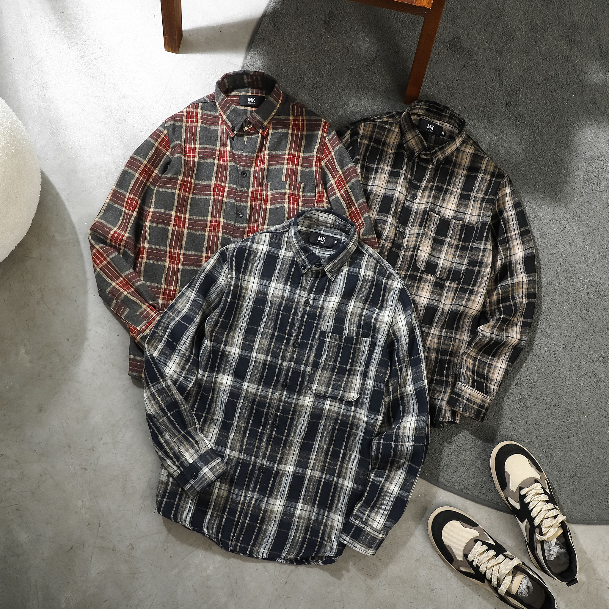 Áo Sơ Mi Nam Flannel Logan MKCLEVER