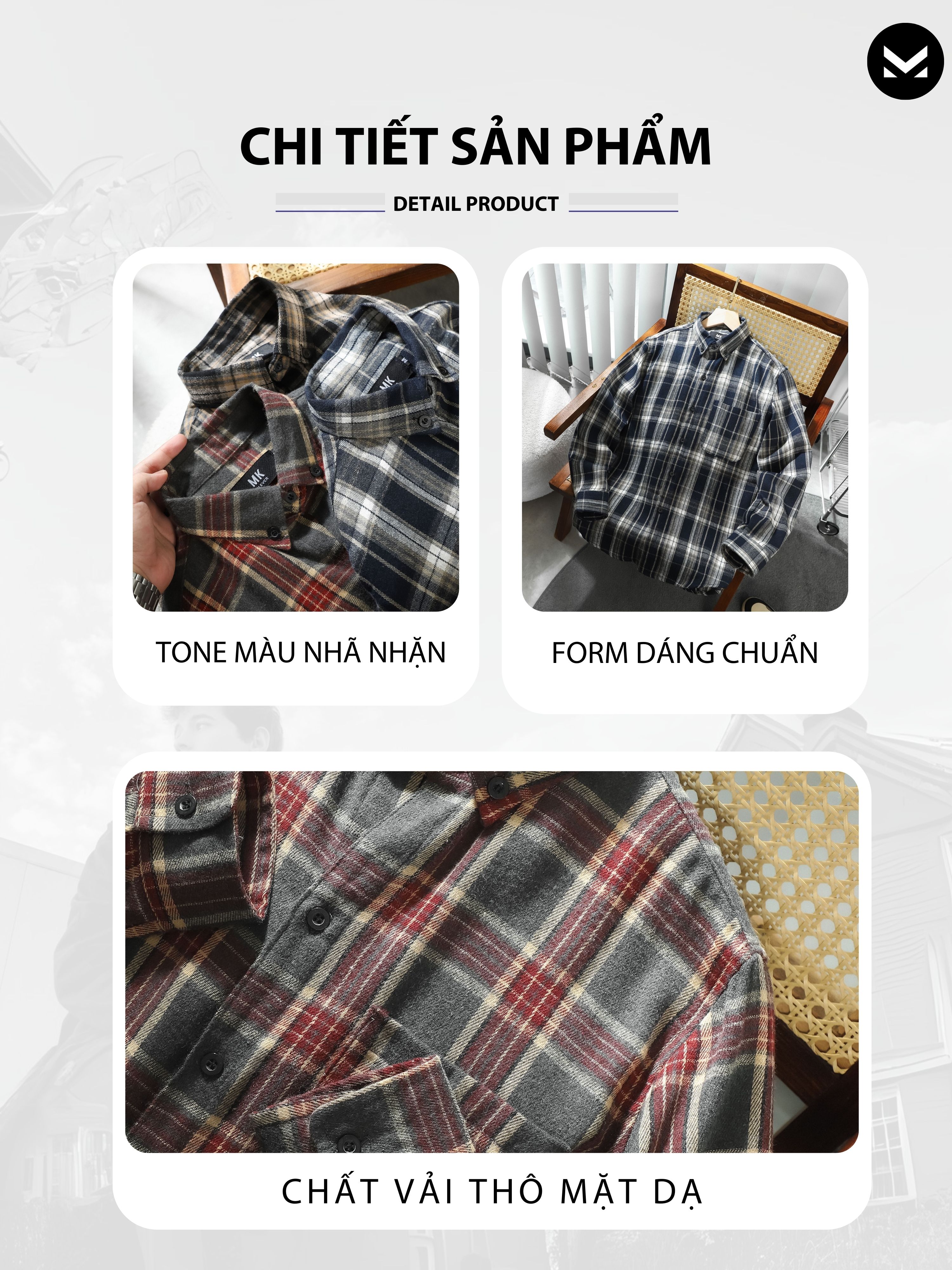 Áo Sơ Mi Nam Flannel Logan MKCLEVER