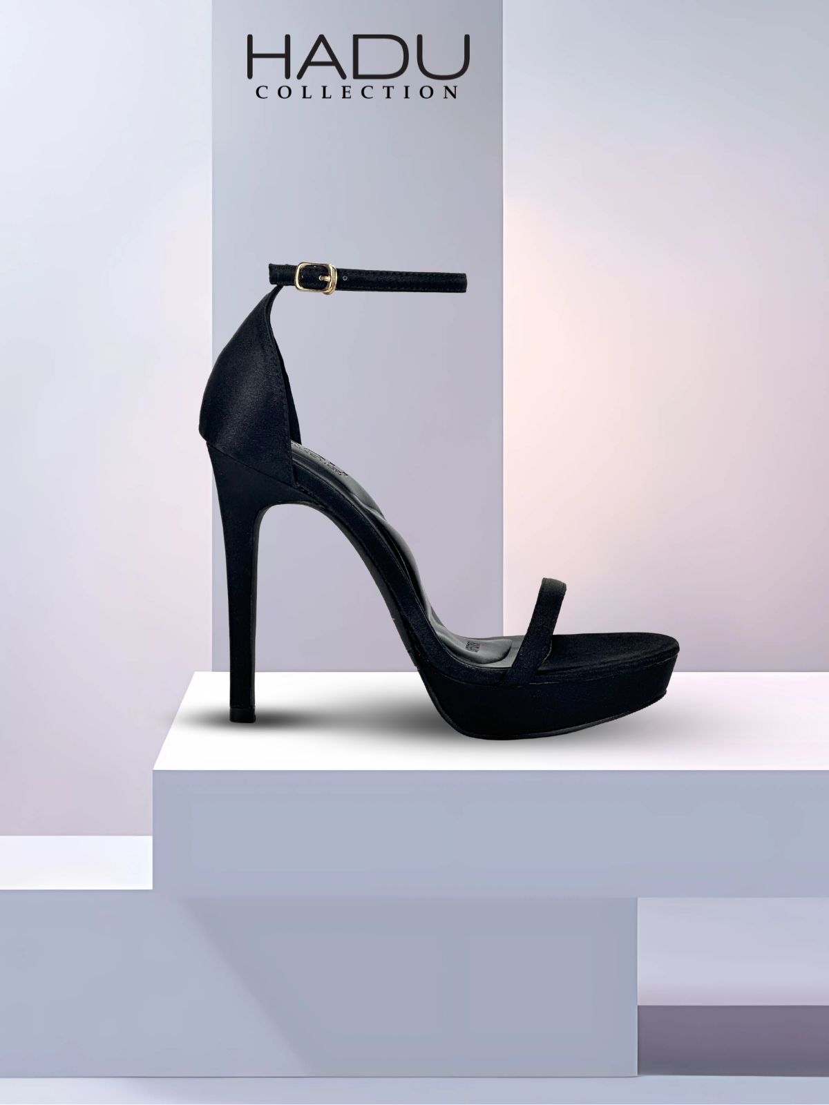 Giày Sandal Cao Gót HADU M974 Màu Kem