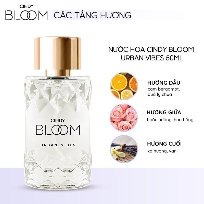 Mô tả Nước hoa nữ Cindy Bloom Urban Vibes hương tự tin cuốn hút 50ml - 1