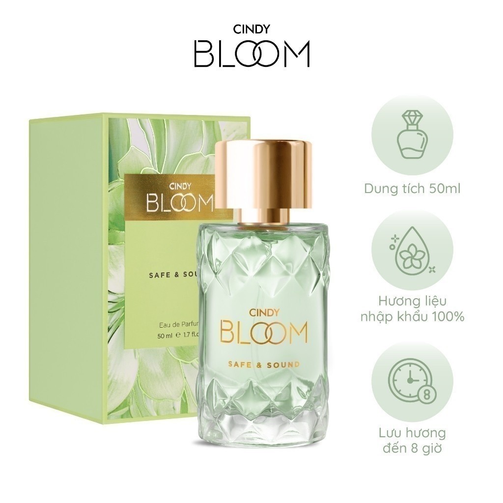 Mô tả Nước hoa nữ Cindy Bloom Safe & Sound Hương Thanh Thuần Trong Trẻo 50ml - 1