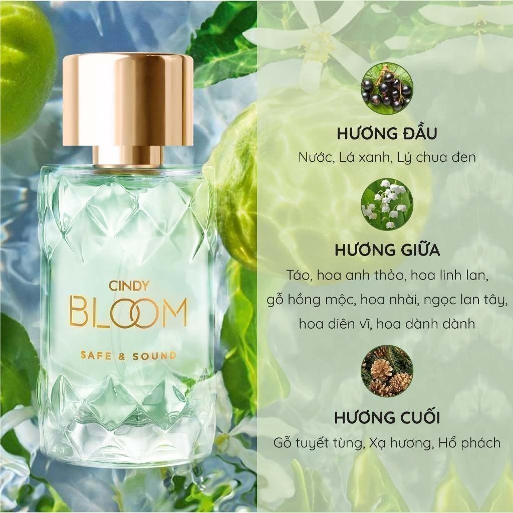 Mô tả Nước hoa nữ Cindy Bloom Safe & Sound Hương Thanh Thuần Trong Trẻo 50ml - 2