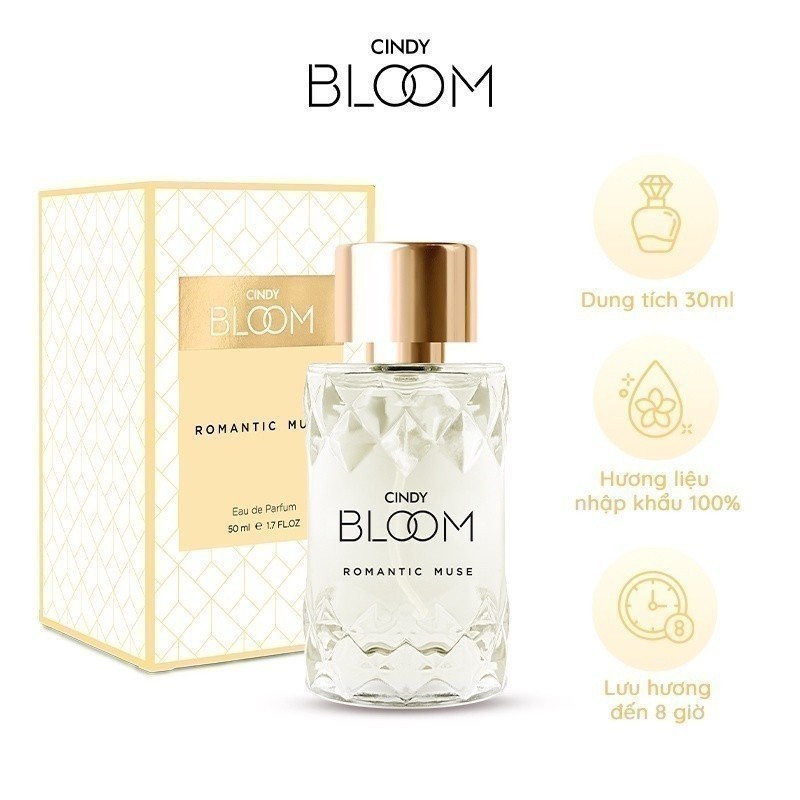 Mô tả Nước hoa nữ Cindy Bloom Romantic Muse hương quyến rũ lãng mạn 30ml - 2
