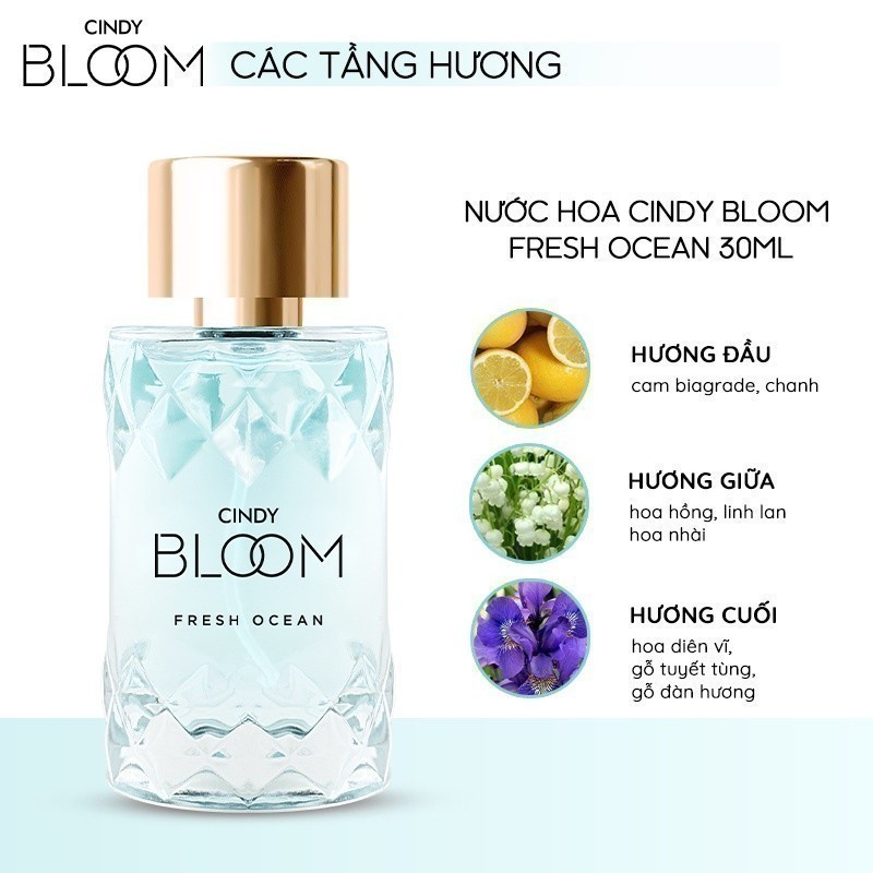 Mô tả Nước hoa nữ Cindy Bloom Fresh Ocean hương năng động trẻ trung 30ml - 1