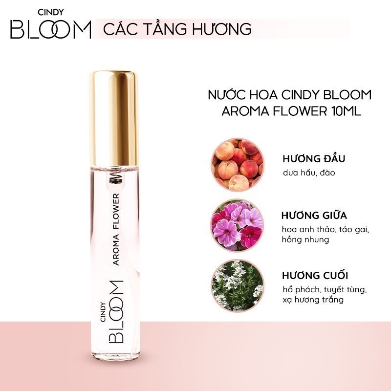 Mô tả Nước hoa nữ Cindy Bloom Aroma Flower hương ngọt ngào nữ tính 10ml - 2