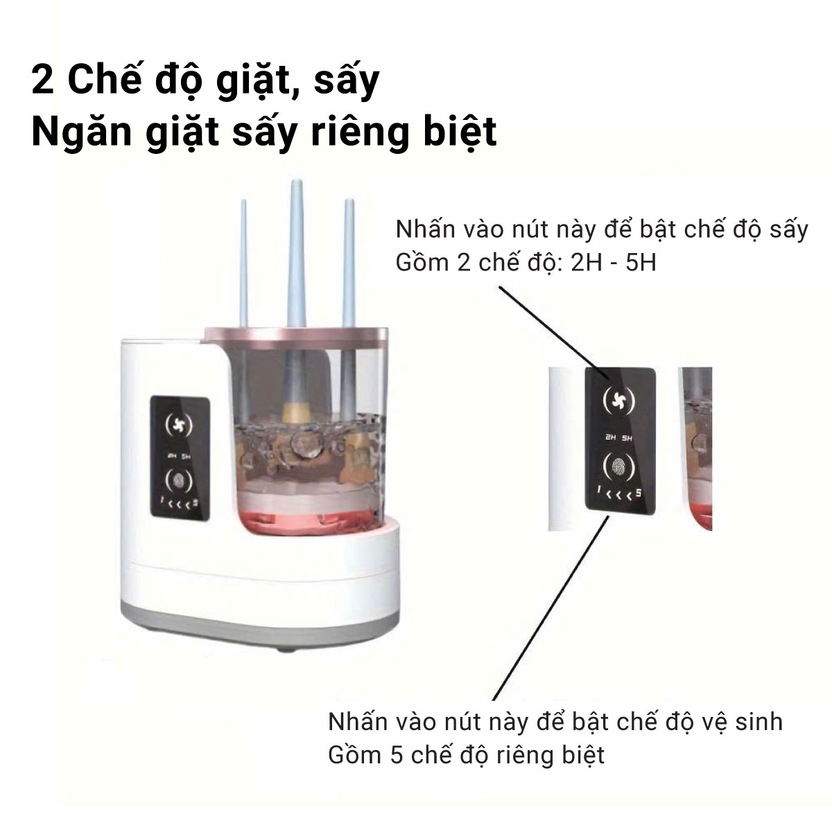 Mô tả Dụng cụ vệ sinh cọ trang điểm Lescolton máy làm sạch bàn chải trang điểm tiện dụng siêu rẻ mới nhất 2024 - 4